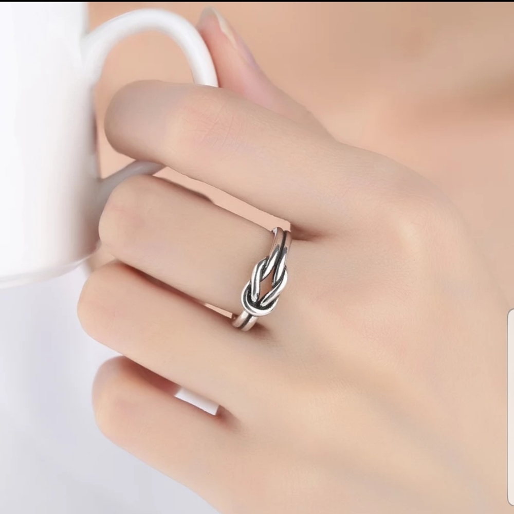💎❤Sterling silver love knot ring